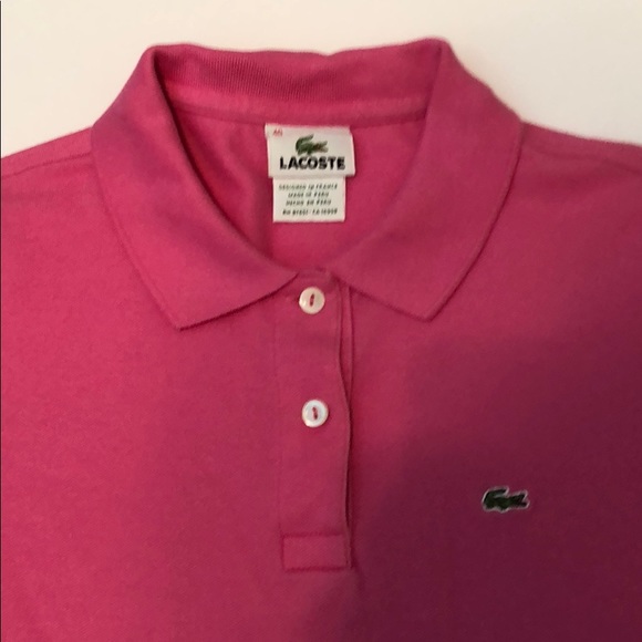 Lacoste short-sleeved pink polo - Picture 2 of 5